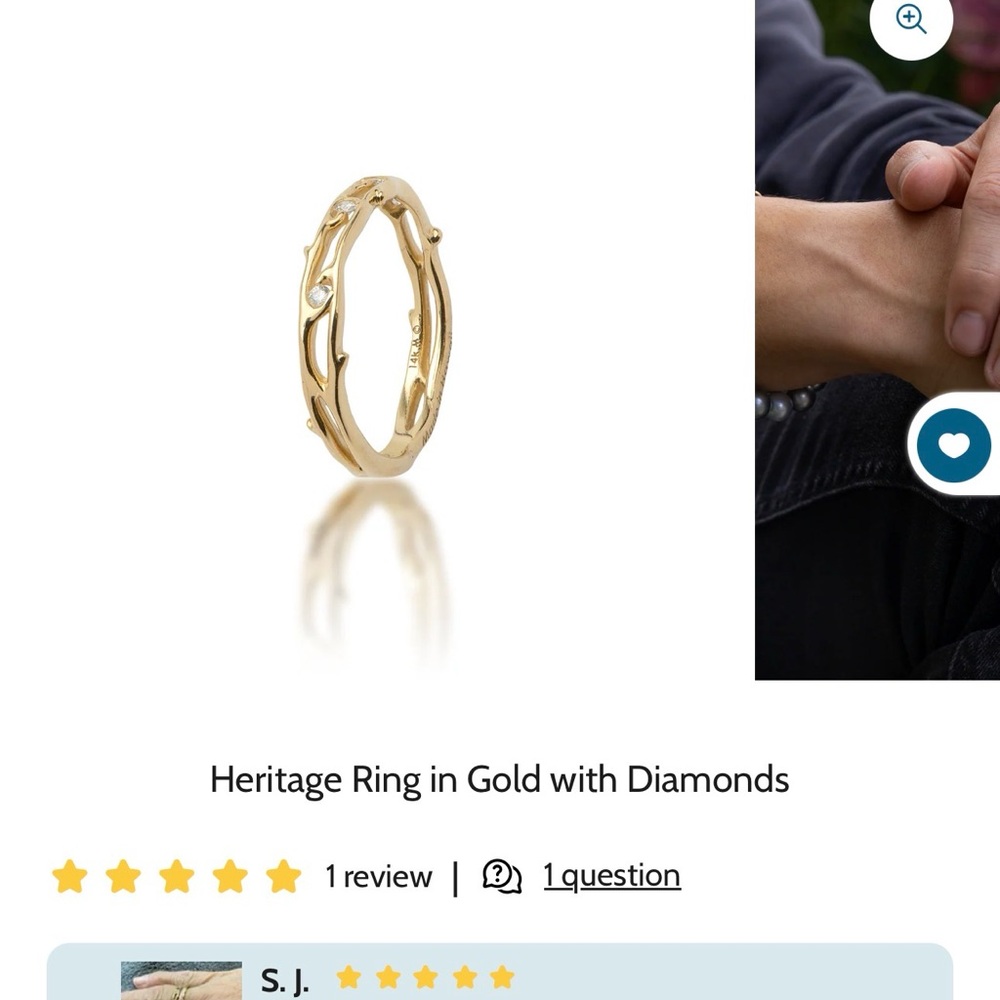 Maui Divers 14k Heritage Ring with Diamonds